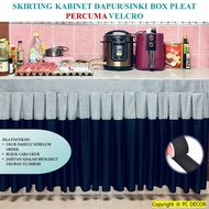 PCDECOR Skirting Langsir Kabinet Dapur Table top Meja Guru Pejabat Bilik Mesyuarat Sinki HARGA SEKAKI velco tape cangkuk