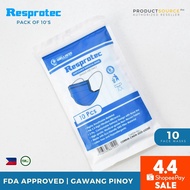 RESPROTEC Disposable Surgical Mask (pack of 10's) | Gawang Pinoy | FDA Approved | Medical Grade