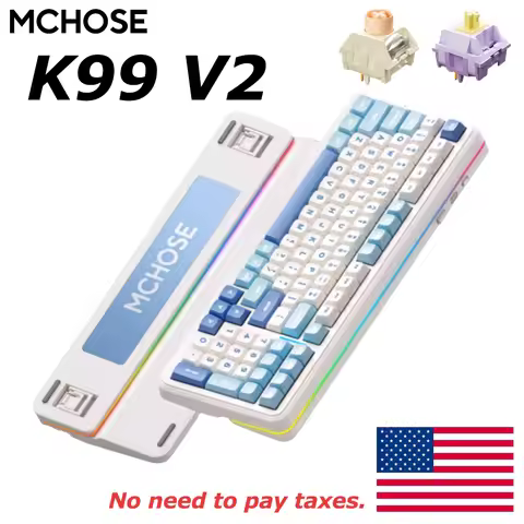 MCHOSE K99 V2 Wireless Gasket Mount Mechanical Keyboard Customized Gaming Office Keyboard RGB Tri-Mo