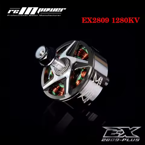 RCINPOWER EX2809 2809 1280KV Brushless Motor W/ 5mm Titanium Alloy Shaft Compatible 7-8 Inch Propell