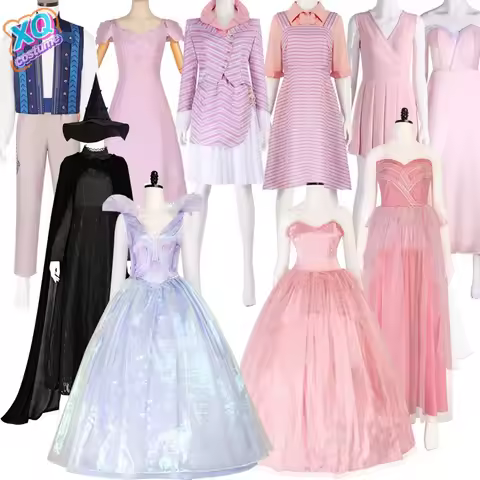 Movie Wicked 1&2 Witch Cosplay Costume Elphaba Glinda Prince Fiyero Suits Halloween Performance Cost