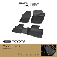 3D Mats พรมปูพื้นรถยนต์ TOYOTA YARIS CROSS 2023 - 2026 พรมกันลื่น พรมกันนํ้า พรมรถยนต์