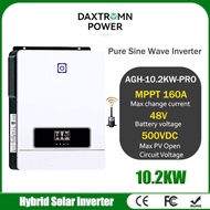 Daxtromn 10.2KW Hybrid Power Inverter 48V ON/Off Grid Pure Sine Wave 220V 500VDC Dual Output MPPT 16