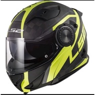 LS2 HELMET FF313 VORTEX FRAME MATT CARBON GLOSS HI VIS YELLOW