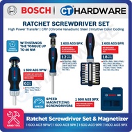 Bosch Ratchet Screwdriver Set | 1600A039PW [6PCS]  | 1600A039PK [12PCS] | 1600A039PR [18PCS] | 1600A