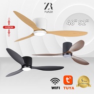 WIFI Ceiling Fan With Light DC Motor Ceiling Fan 24W Tri Color Light Ceiling Fan Free Standard Installation