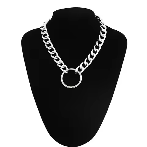 Massive Chain Necklace Women's Thick Chains On The Neck Men's Jewelry Choker Goth Grunge E Girl Acce