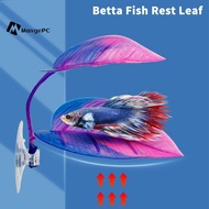 [MaxgePC] Artificial Aquatic Plant Aquarium Landscaping, Artificial Betta Fish Leaves, Resting Leave