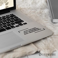 Stay Focused Quote Sticker - Motivational Quote Sticker for Mac Asus Acer laptops