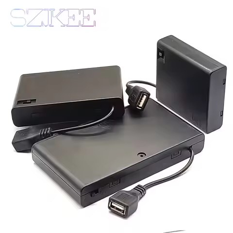 AA Battery Holder AA Battery Box AA Battery Case With USB Power Port With Cover With Switch With 2/3