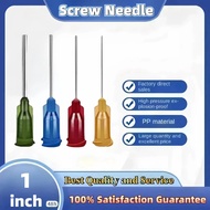 10pcs 25mm 1-inch 10G-30G Stainless Steel Screw Thread Dispensing Needle,Glue Injection Needle,Plast
