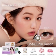Hapa Kristin คอนแทคเลนส์ รายเดือน รุ่น One&Only Kristin สี Brown (2pcs/box) มีค่าสายตา Contact Lens