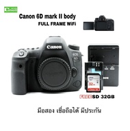 Canon EOS 6D mark II used กล้องมือสอง full frame DSLR รุ่นใหญ่  WiFi  ทำงานเต็มระบบ 100% working มีป