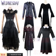 The Addams Family Wednesday Black Dress Cosplay Costume