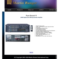 Martin roland pure sound 11 karoake amplifer with key control 1 year warranty retail $549