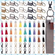 [R Q M U] For Key Fob Hardware Kit 75Pcs 6 Colors 1 Inch Lanyard Hardware Set for DIY for Key Chain 