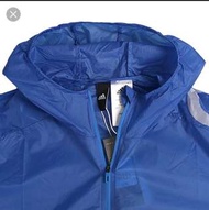 [免運]愛迪達男生基本款 藍色輕薄連帽風衣外套 Adidas WB LIN Lightwgt Jacket BK3267