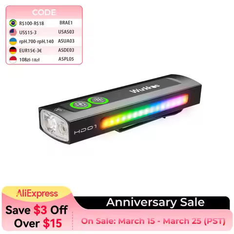 Wurkkos NEW HD01 Multifunctional Flashlight 1200 LM with Green Light White Light 90CRI Side RGB Ligh