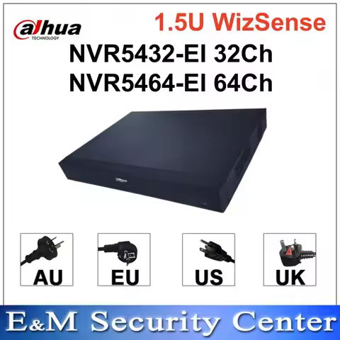 Original Dahua NVR5432-EI NVR5464-EI 32/64 Channels 1.5U 4HDD WizSense Network Video Recorder