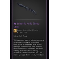 CSGO Butterfly Knife Blue Steel