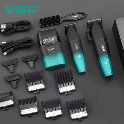 VGR Hair Trimmer Professional 9000 RPM Hair Clipper Cordless Hair Cutting Machine Rechargeable Metal