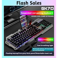 **READY STOCK** Mechanical GAMING KEYBOARD 104keys Colorful LED Backlight Gaming Keyboard G700 Keybo