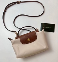 Longchamp mini beige tote bag cross body bag 包郵