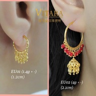 Subang Emas 916 / Anting-anting Emas 916 | Gold 916 Hoop Earring - EU01-02