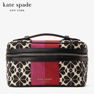 KATE SPADE NEW YORK SPADE FLOWER JACQUARD STRIPE VANITY KIT K5675 กระเป๋าใส่เครื่องสำอาง