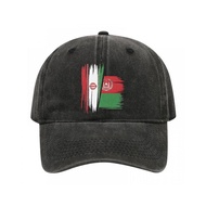 Iran Afghanistan Half Flag Iran Afghanistan Traditional Neutral Folded Water Washed Baseball Hat