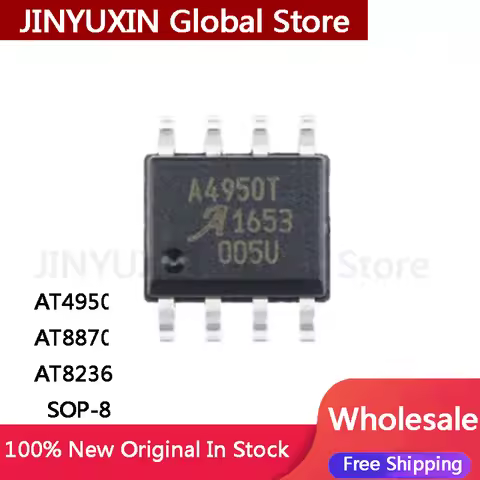 5Pcs 100% New AT4950 AT8870 AT8236 replaces A4950ELJTR-T/DRV8870DDR SMD SOP8 PWM Motor Driver In Sto