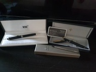 Montblanc &amp; Parker Fountain Pen 墨水筆 / Parker 黑色原子筆芯