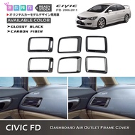 Awesome2u Honda Civic FD 2006-2011 Dashboard Air Outlet Frame Cover Garnish Accessories