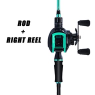 FRRTC Fishing Rod and Reel Set 1.65M/1.8M 5.5/6 Feet Casitng Set Left Right Hand Fishing Reel Freshw