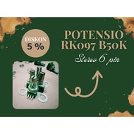 HIJAU 50K B50K 6-Leg 6-Pin Stereo Potentiometer RK097 Green