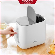 Ecoco Tissue Box Holder Desktop Dustbin with Lid Tissue Dispenser 1.5L Trash Bin 2-in-1 Minimalist
