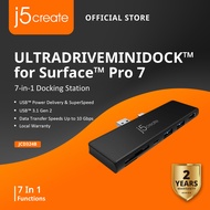 J5CREATE JCD324B Mini Dock 7-in-1 for Surface Pro 7 (Black)
