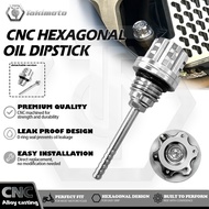 Takimoto Hexagon Oil Dipstick Filler Cap CNC Aluminum Alloy Engine Oil Dipstick Universal