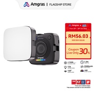 Amgras LuxMeta Ⅱ Pro Portable Video Light Camera Rechargeable Dimmable 3000K-9900K For Tiktok Vlog V