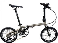 Fnhon Gust 16" 349 FGC1609 folding bike sora 9s V brake Titanium color