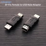 COLO 6Pin 1394 to USB Adapter Female to Male Adapter Convertor for Music