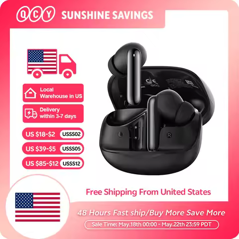 QCY Melobuds N50 ANC Bluetooth 5.4 Wireless Earphones Active Noise Cancellation 6 Mics Clear Call Ea