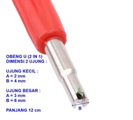 kunci u / obeng sekrup uticon kepala kotak kepala ganda 2 IN 1 Sangat Cocok dan Kokoh