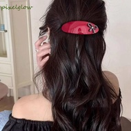 PIXELGLOW Curved Ellipse Hairpins, Large Size Trendy Texture Sweet Elliptical Acetate Hair Clips, Ha