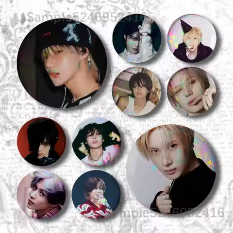 T-Taemin Lee Creature Button Pin Collar Brooch Creative Clothes Jewelry Decor Metal Gift Hat Badge L