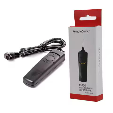 RS-80N3 Remote Switch Trigger Camera Shutter Release Control Cable For Canon EOS R1 R3 R5 R5II 6D 7D
