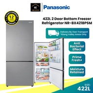 Panasonic 422L 2 Door Bottom Freezer Refrigerator Fridge 𝐒𝐭𝐞𝐞𝐥 𝐃𝐨𝐨𝐫 𝐒𝐞𝐫𝐢𝐞𝐬 NR-BX421BPSM