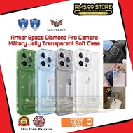 Oppo Realme Armor Space Diamond Camera Pro+Edge Transparent Soft Case A17k A17 9i A76 A96 A3s A12e A