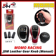 MOMO PU LEATHER Car JDM Racing Sport Manual Gear Shift Knob wira waja myvi persona kancil kenari kel