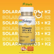 Solaray Vitamin D3 K2 5000 IU 60 Veg Vitamin D3K2 Bone Teeth